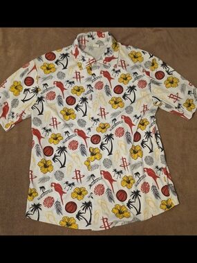 Houston Rockets Margaritaville Hawaiian Button-up Shirt